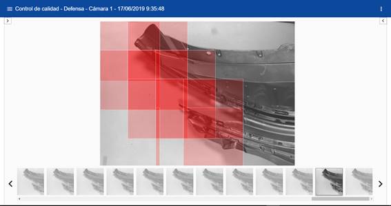 Imagen de la plataforma web de control de inteligencia artificial desarrollada por SIVSA para el proyecto TechEye de INOVA Labs.