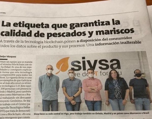 artículo la voz de galicia sobre la apuesta de SIVSA por el blockchain