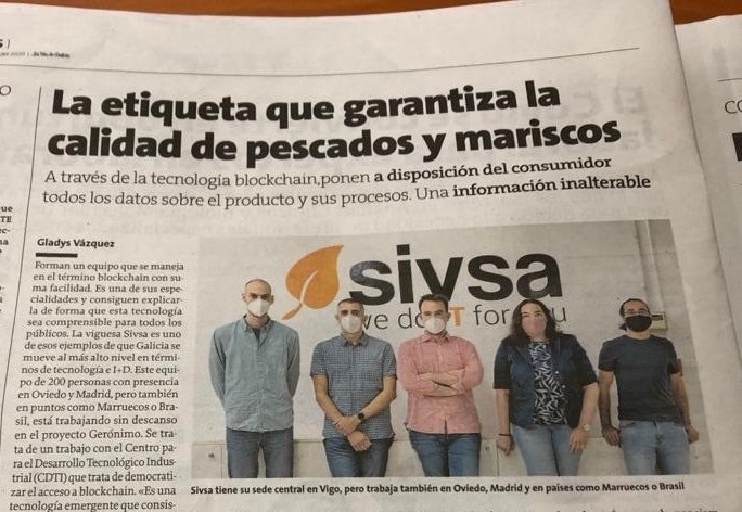 artículo la voz de galicia sobre la apuesta de SIVSA por el blockchain